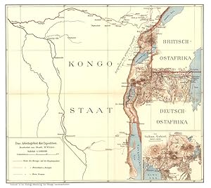 Bild des Verkufers fr Ergebnisse der dt. Zentralafrika-Expedtion - 3 - bersichtskarte zum Verkauf von Antiquariat  Fines Mundi
