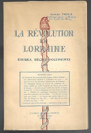 la RÉVOLUTION en LORRAINE - Études, récits, documents