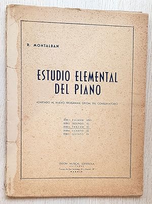 Imagen del vendedor de ESTUDIO ELEMENTAL DEL PIANO adaptado al nuevo programa oficial del conservatorio. Tercer ao a la venta por MINTAKA Libros