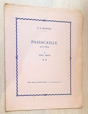 Seller image for G.F. HAENDEL: PASSACAILLE pour la Harpe (partituras para arpa) for sale by MINTAKA Libros