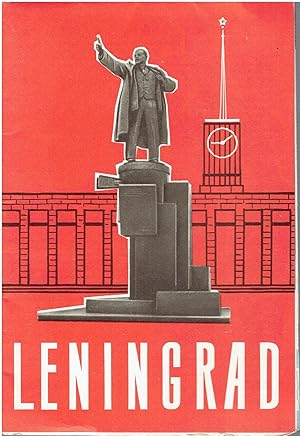 Map of Leningrad (St. Petersburg) - Vintage USSR Intourist Brochure in French (en Francaise)