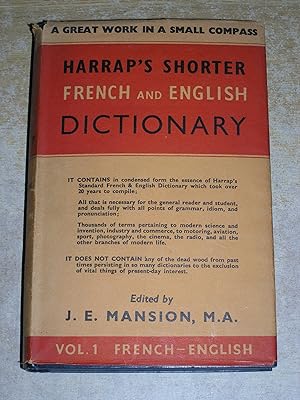 Harrap's Shorter French and English Dictionary: Part One - French - English