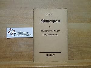 Bild des Verkufers fr Wallenstein. 1. Wallensteins Lager Der Piccolomini zum Verkauf von Antiquariat im Kaiserviertel | Wimbauer Buchversand