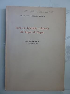 Note sul Consiglio Collaterale del Regno di Napoli