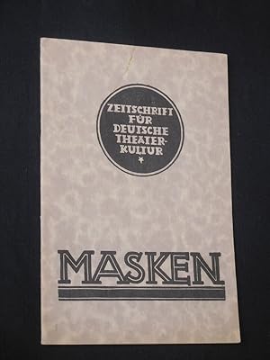 Seller image for Masken. Zeitschrift fr deutsche Theaterkultur, 25. Jahr, Heft 2, [1930]. Schwerpunkt: Calderon for sale by Fast alles Theater! Antiquariat fr die darstellenden Knste