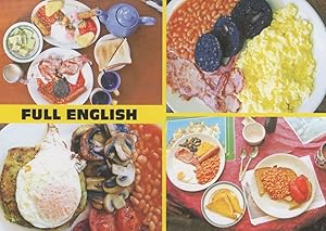 British Giant Full Breakfast Black Pudding Overeaters Postcard
