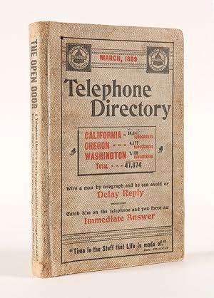 Seller image for MARCH, 1899 LIST OF SUBSCRIBERS OF THE PACIFIC STATES TELEPHONE COMPANIES for sale by William Reese Company - Americana