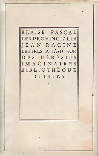 Image du vendeur pour Les provinciales Tome I - Blaise Pascal mis en vente par Book Hmisphres