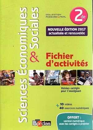 Sciences économiques & sociales Seconde version corigée pour les enseignants - Cédric Passard