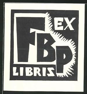 Bild des Verkufers fr Exlibris Initialen FBP zum Verkauf von Bartko-Reher