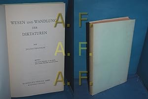 Bild des Verkufers fr Wesen und Wandlung der Diktaturen zum Verkauf von Antiquarische Fundgrube e.U.