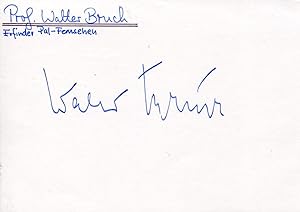 Image du vendeur pour Walter Bruch autograph | Signed card mis en vente par Markus Brandes Autographs GmbH