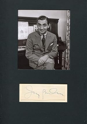 Irving Berlin autograph | Signed album page mounted