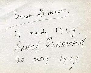 Seller image for Henri & Ernest Bremond & Dimnet autograph | Signed album page for sale by Markus Brandes Autographs GmbH