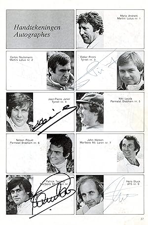 F1 RACING LEGENDS autograph | Signed programme page