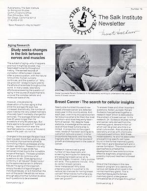 Renato Dulbecco autograph | Scientific newsletter signed