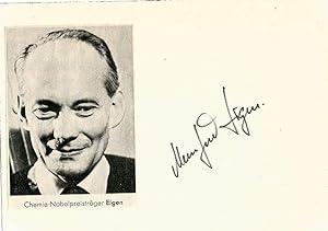 Seller image for Manfred Eigen autograph | Signed card with mounted magazine picture for sale by Markus Brandes Autographs GmbH