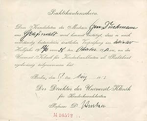 Bild des Verkufers fr Johann Otto Leonhard Heubner autograph | Document signed zum Verkauf von Markus Brandes Autographs GmbH