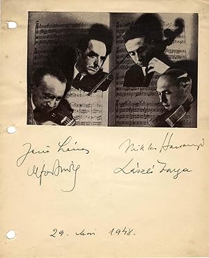 Léner Quartet autograph | Signed album page