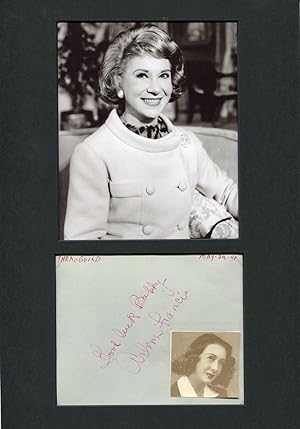 Arlene Francis autograph | Signed album page mounted