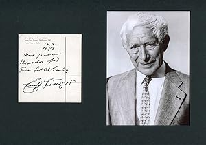 Ernst Jünger autograph | Signed compliment card mounted
