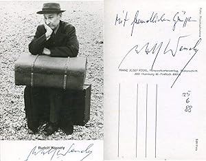 Bild des Verkufers fr Rudolf Wessely Autograph | signed photograph zum Verkauf von Markus Brandes Autographs GmbH