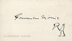 Gouverneur Morris IV autograph | Signed card
