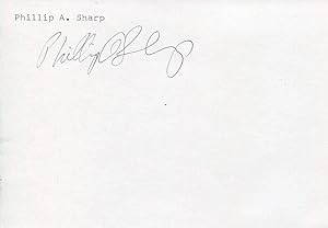 Immagine del venditore per Phillip Allen Sharp autograph | Signed card venduto da Markus Brandes Autographs GmbH