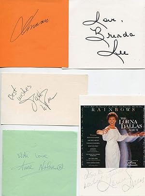 Singers autograph | Five signed cards & album pages