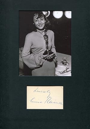 Luise Rainer autograph | Signed card mounted