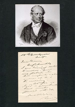 Bild des Verkufers fr Friedrich Ferdinand von Beust autograph | Autograph letter signed zum Verkauf von Markus Brandes Autographs GmbH
