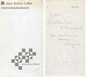 Alain Robbe-Grillet autograph | Signed album page