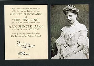 Alice Mary Victoria Augusta Pauline Princess Alice autograph | Signed