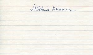 Seller image for Har Gobind Khorana autograph | Signed card for sale by Markus Brandes Autographs GmbH