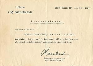 Gustav Lombard autograph | Document signed