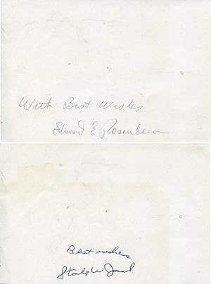 Bild des Verkufers fr Edward & Jacob Rosenbaum & Stanley autograph | Two signed album pages zum Verkauf von Markus Brandes Autographs GmbH