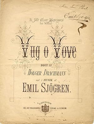 Emil Sjögren autograph | Signed sheet music