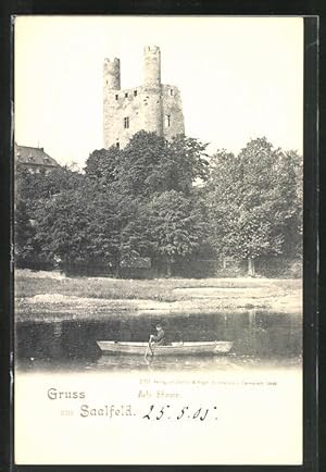 Bild des Verkufers fr Ansichtskarte Saalfeld, Ruine Hohe Schwarm zum Verkauf von Bartko-Reher