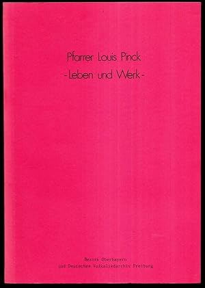 Seller image for Pfarrer Louis Pinck (1873 1940). Leben und Werk. for sale by Antiquariat Dennis R. Plummer