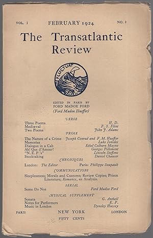 Bild des Verkufers fr The Transatlantic Review - Vol. 1, No. 2, February 1924 zum Verkauf von Between the Covers-Rare Books, Inc. ABAA