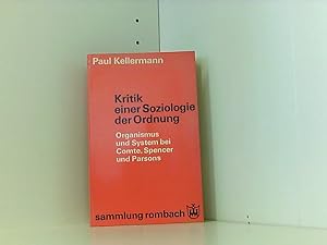 Seller image for Kritik einer Soziologie der Ordnung for sale by Book Broker