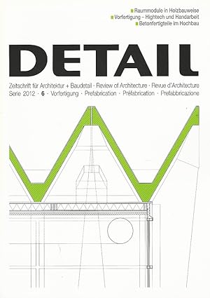 Imagen del vendedor de Detail. Zeitschrift fr Architektur + Baudetail. Fassaden. Serie 2012-6. Raummodule in Holzbauweise. Vorfertigung - Hightech und Handarbeit. Betonfertigteile im Hochbau. bersetzungen englisch:Peter Green. a la venta por Lewitz Antiquariat