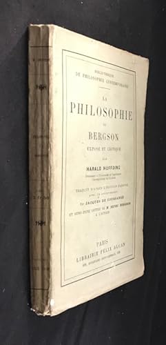 Seller image for La philosophie de Bergson for sale by Abraxas-libris