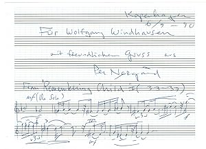Immagine del venditore per Eigenh. musikalisches Albumblatt mit U. und eigenh. Brief mit Unterschrift. venduto da Kotte Autographs GmbH