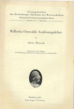 Seller image for Wilhelm Ostwalds Auslsungslehre. for sale by Melzers Antiquarium