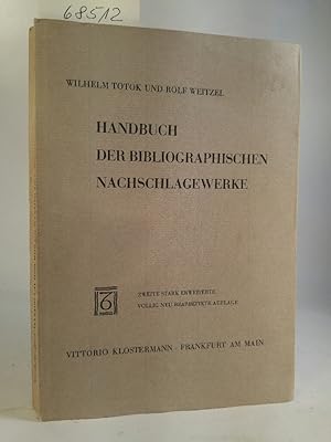 Immagine del venditore per Handbuch der bibliographischen Nachschlagewerke venduto da ANTIQUARIAT Franke BRUDDENBOOKS