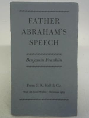 Bild des Verkufers fr Father Abraham's Speech. zum Verkauf von World of Rare Books