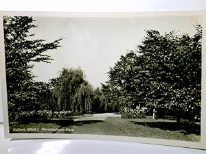 Velbert / Rhld. Herminghaus - Park. Alte Ansichtskarte / Postkarte s/w. gel. 1935. Blick in die P...