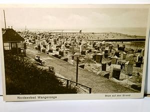 Nordseebad Wangerooge. Blick auf den Strand. Alte Ansichtskarte / Postkarte s/w. ungel. ca 1915 /...