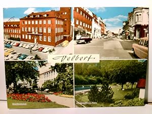 Velbert. Mehrbild - Ansichtskarte / Postkarte farbig. gel. 1988. 4 versch. Ansichten. Rathaus, Fr...